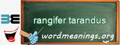 WordMeaning blackboard for rangifer tarandus